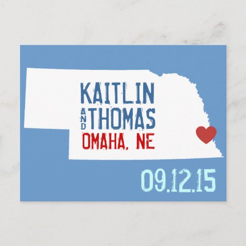 Save the Date _ Customizable _ Nebraska Announcement Postcard