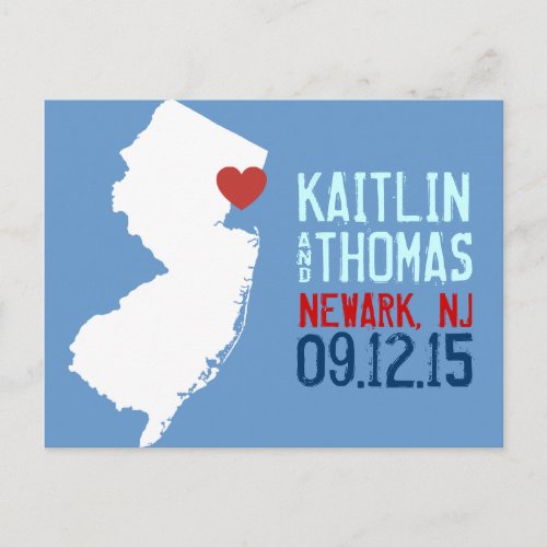Save the Date _ Customizable _ New Jersey Announcement Postcard