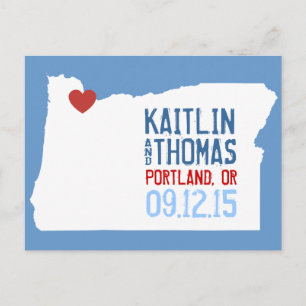 Save the Date - Customizable - Oregon Announcement Postcard
