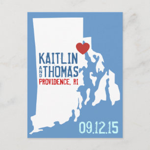 Save the Date - Customizable - Rhode Island Announcement Postcard