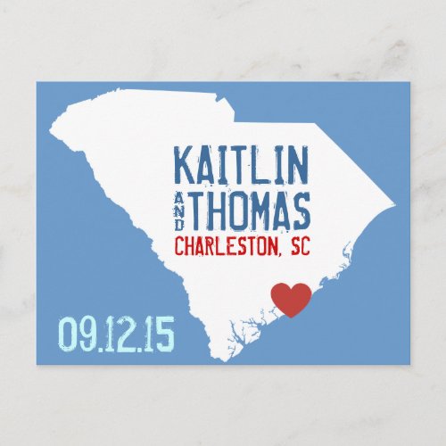 Save the Date _ Customizable _ South Carolina Announcement Postcard