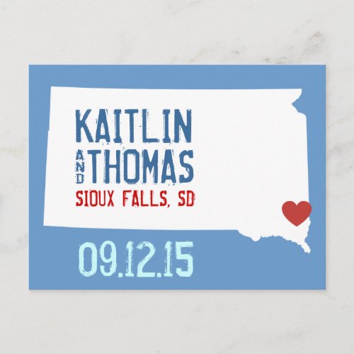 Save the Date _ Customizable _ South Dakota Announcement Postcard