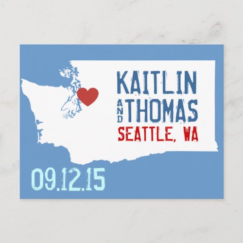 Save the Date _ Customizable _ Washington Announcement Postcard