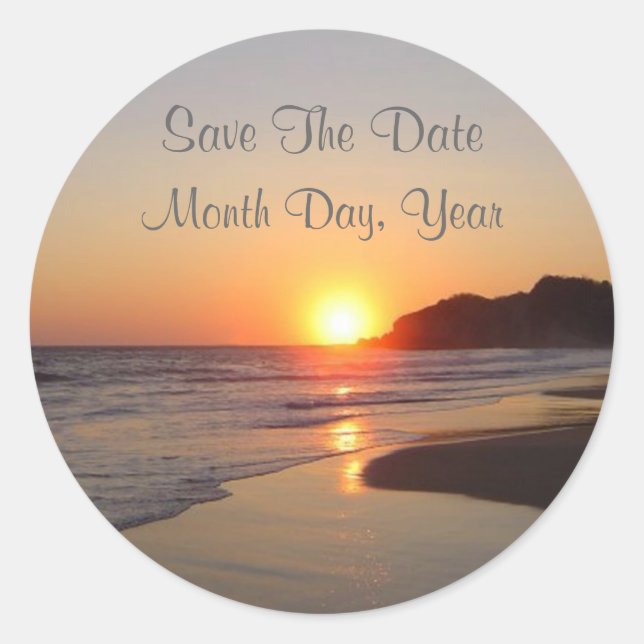 Save the Date Customize Sticker (Front)