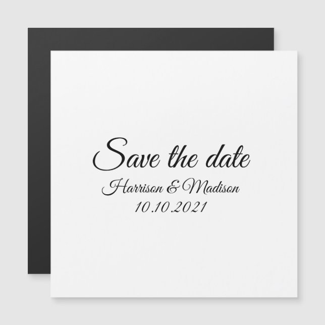 Save the Date, customize text Wedding Announcement (Front/Back)