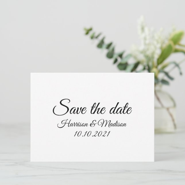 Save the Date, customize text Wedding Announcement (Standing Front)
