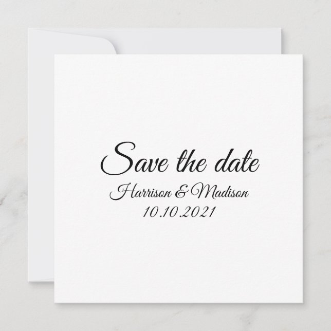 Save the Date, customize text Wedding Announcement (Front)