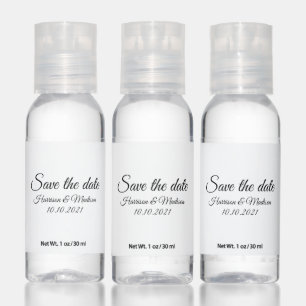 Save the Date, customize text Wedding Announcement Hand Sanitizer