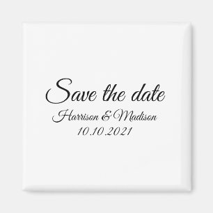 Save the Date, customize text Wedding Announcement Magnet