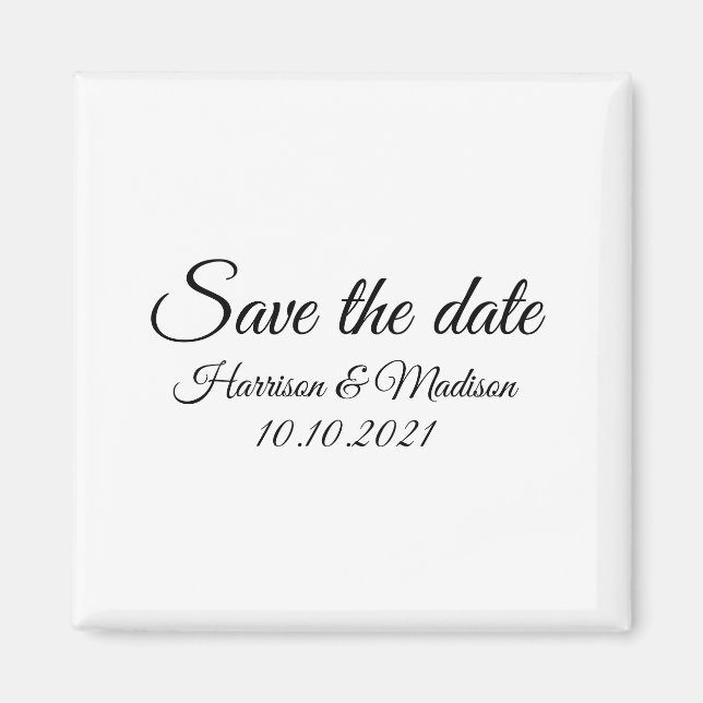 Save the Date, customize text Wedding Announcement Magnet (Front)