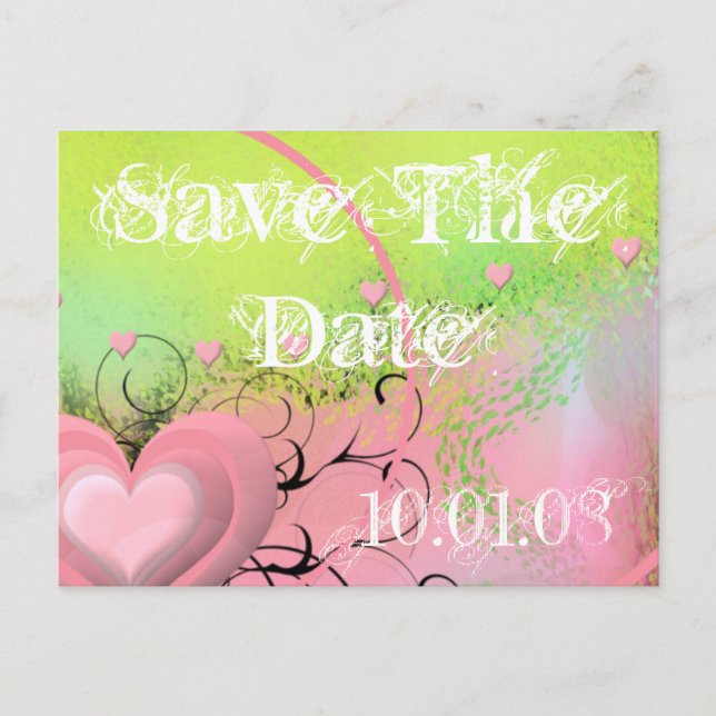 Save The Date - - Customized Announcement Postcard (Front)
