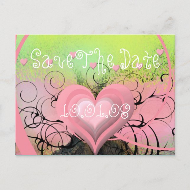 Save The Date - - Customized Announcement Postcard (Front)
