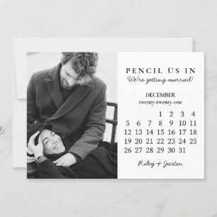 Save the Date December 2021 Month Calendar Invitation