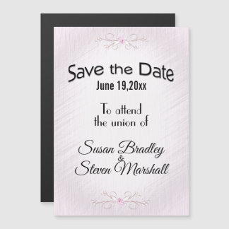 Save the Date Delicate Pink Magnetic Invitation