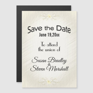 Save the Date Delicate Yellow Magnetic Invitation