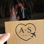 Save the Date Destination Airplane Travel Wedding Self-inking Stamp<br><div class="desc">Love is taking flight,  and your wedding day is your grand adventure! 
Elevate Your Love Journey with Our Destination Wedding Stationery! 
Whimsical Save the Date Airplane Self Inking Stamp,  perfect for destination weddings.
Easily edit and move the text. 
Find matching items herehttps://www.zazzle.com/collections/love_is_in_the_air-119880656453562943?rf=238151588932873876</div>