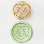 Save the Date Destination Airplane Travel Wedding Wax Seal Stamp<br><div class="desc">Love is taking flight,  and your wedding day is your grand adventure! 
Elevate Your Love Journey with Our Destination Wedding Stationery! 
Whimsical Save the Date Airplane Wax Seal Stamper,  perfect for destination weddings.
Easily edit and move the text. 
Find matching items herehttps://www.zazzle.com/collections/love_is_in_the_air-119880656453562943?rf=238151588932873876</div>