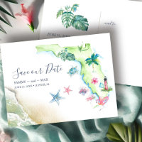 Save the Date Destination Wedding Florida Postcard