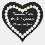 Save the Date Diamond heart Heart Sticker