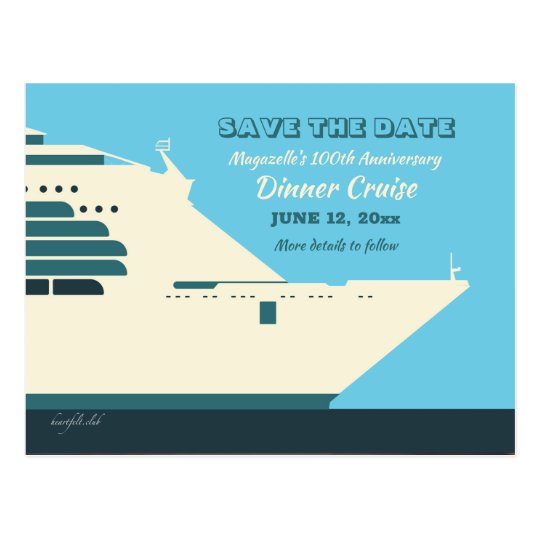 Save the Date Dinner Cruise Announcement Postcard | Zazzle.com