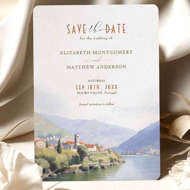 Save The Date Douro Valley Portugal Destination Invitation (Creator Uploaded)