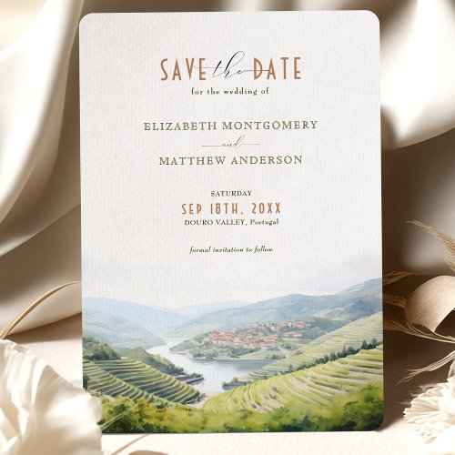 Save The Date Douro Valley Portugal Destination Invitation