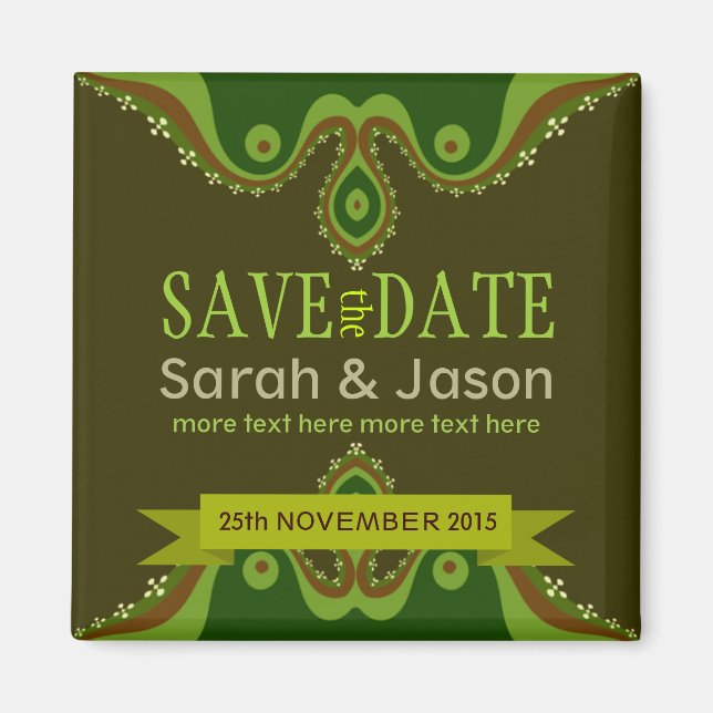 Save the Date Earth Goddess Magnet (Front)