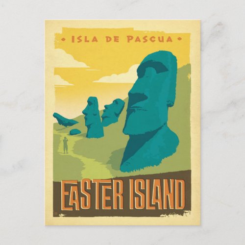 Save the Date  Easter Island Chile Announcement Postcard