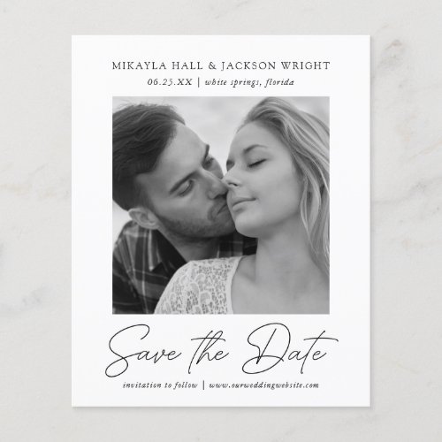 Save the Date Easy Edit Classy Casual Script Photo