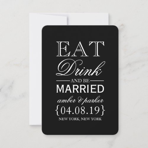 Save the Date | Eat Drink And Be Married