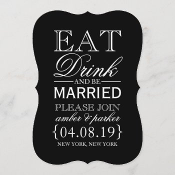 Save The Date | Eat Drink & Be Invitation by Vineyard at Zazzle