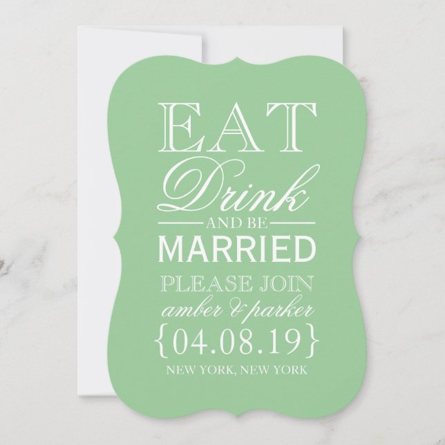 Save the Date | Eat Drink & Be Married (Front)