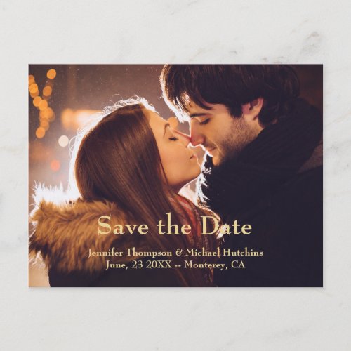  Save the Date Editable text and photo Postcard