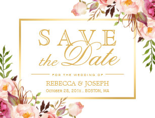 floral save the date cards zazzle