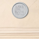 Save the Date Elegant Custom Wedding Date Wax Seal Sticker<br><div class="desc">Make a lasting impression with our elegant personalized wax seal stickers featuring the phrase "save the date" in a beautiful combination of a timeless serif font and a graceful script font as well as your wedding date. This exquisite wax seal peel & stick is the ideal choice for announcing your...</div>