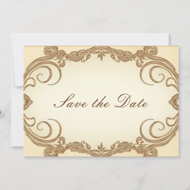 Save The Date Elegant Invitation (Front)