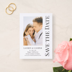 Save The Date Elegant Modern Wedding Letterpress Photo Cards