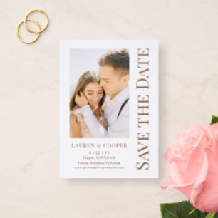 Save The Date Elegant Modern Wedding Letterpress Photo Cards