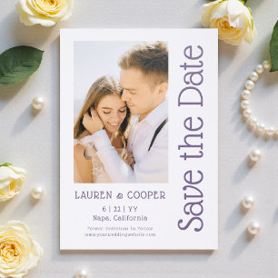 Save The Date Elegant Modern Wedding Letterpress Photo Cards