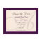 Save the Date Elegant Monogram Purple Postcard