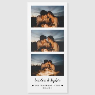 Save the Date Elegant Photo Booth Strip 3 Photos