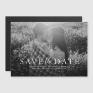 Save The Date Elegant Photo Magnetic Invitation at Zazzle