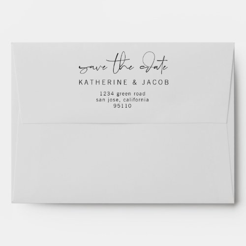 Save The Date Elegant Pre Addressed Envelope
