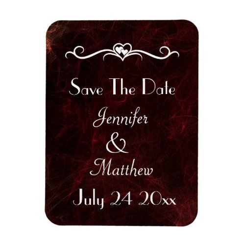 Save The Date Elegant Smoke and Fire Abstract Magnet