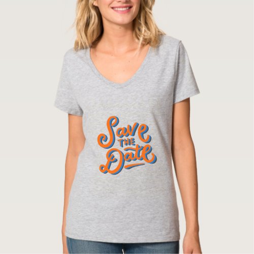 Save the Date Elegant Typography Design T-Shirt