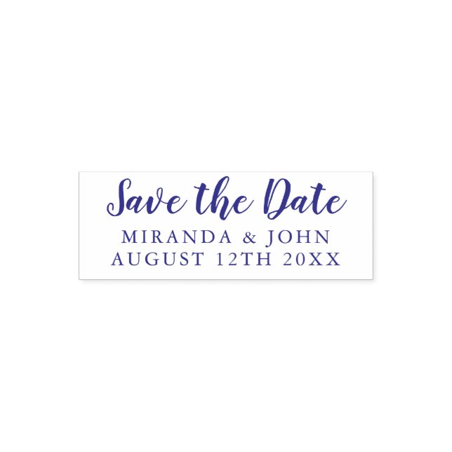 SAVE THE DATE Elegant typography self inking stamp (Design)