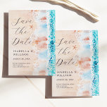 Save The Date Elegant Watercolor Beach Painting<br><div class="desc">Watercolor beach painting painting save the date card. Customizable!</div>