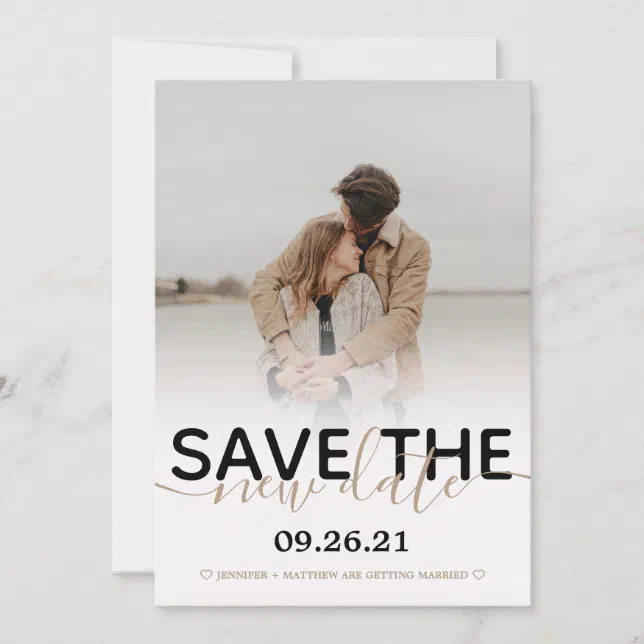 Save the Date Elegant Wedding Photo Announcement | Zazzle