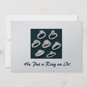 Save the Date/Engagement/ He put a Ring on It! Invitation