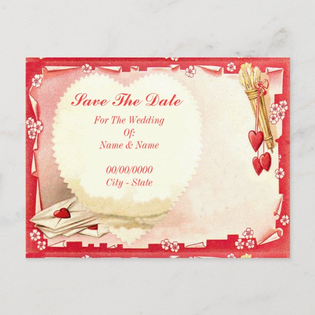 save the date,engagement party...edit text postcard (Front)